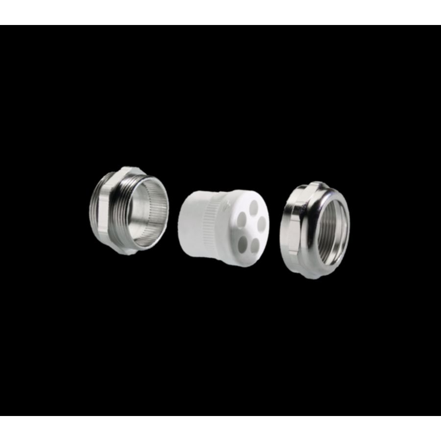 Kabelwartel messing vernikkeld PG11 drl 7X1,5mm