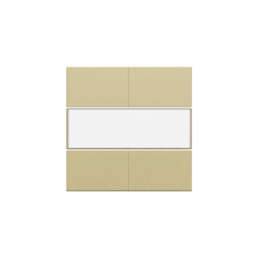 Afwerkingsset 4-voudige pot.vrij knop 24V tekstveld gold