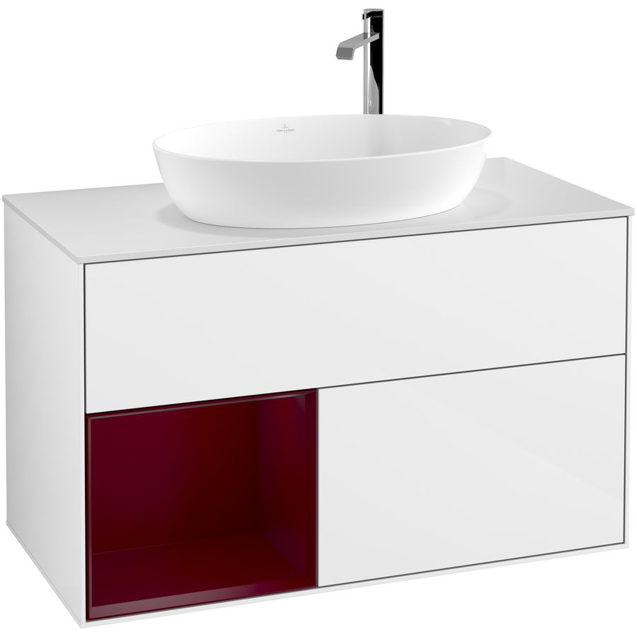 Wastafelonderkast Finion 1000x603x501mm G.White.L G891HBGF