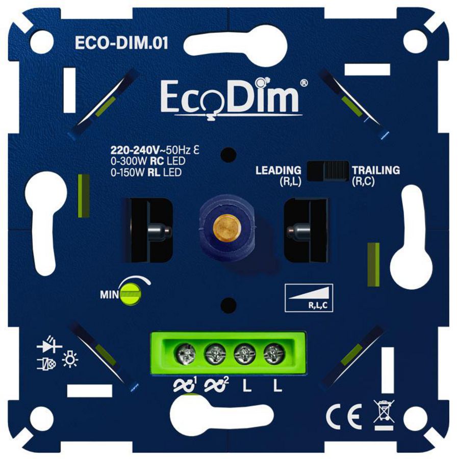 LED dimmer 0-300W RC/0-150W RL universeel fase 0-300W/0-150W