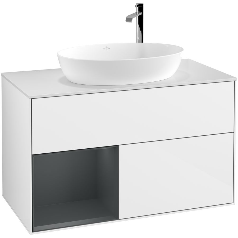Wastafelonderkast Finion 1000x603x501mm G.White.L G891HGGF