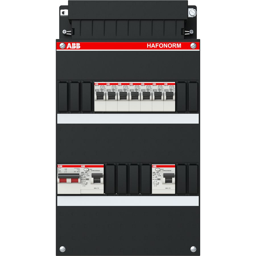 Installatiekast 7x achter 2x 30mA + HS 1-f