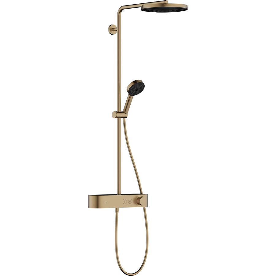 Pulsify S Showerpipe 260 1jet EcoSmartShowerTablet Select400 brushed bronze