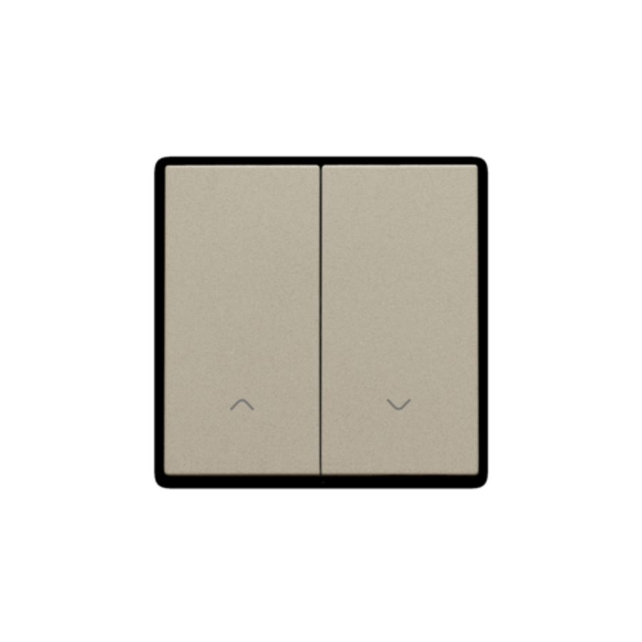 Afwerkingsset dubbele elektr. rolluikschakelaar champagne