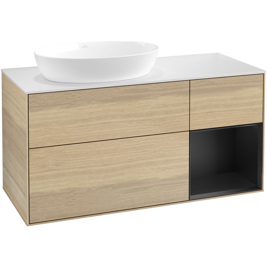 Wastafelonderkast Finion 1200x603x501mm Oak Veneer FA51PDPC