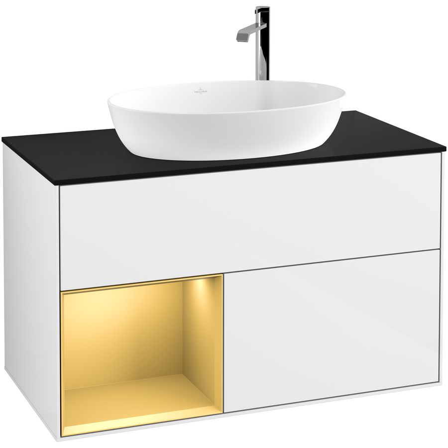 Wastafelonderkast Finion 1000x603x501mm G.White.L G892HFGF