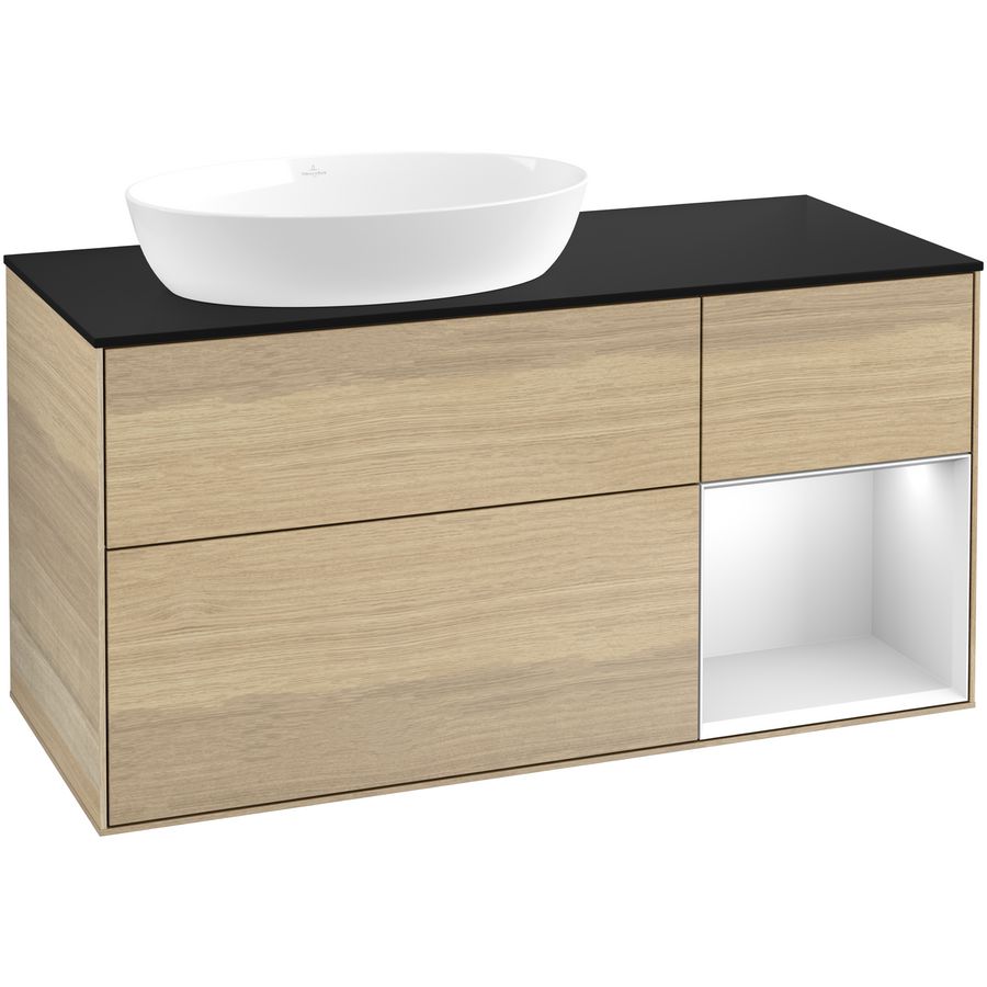 Wastafelonderkast Finion 1200x603x501mm Oak Veneer FA52MTPC