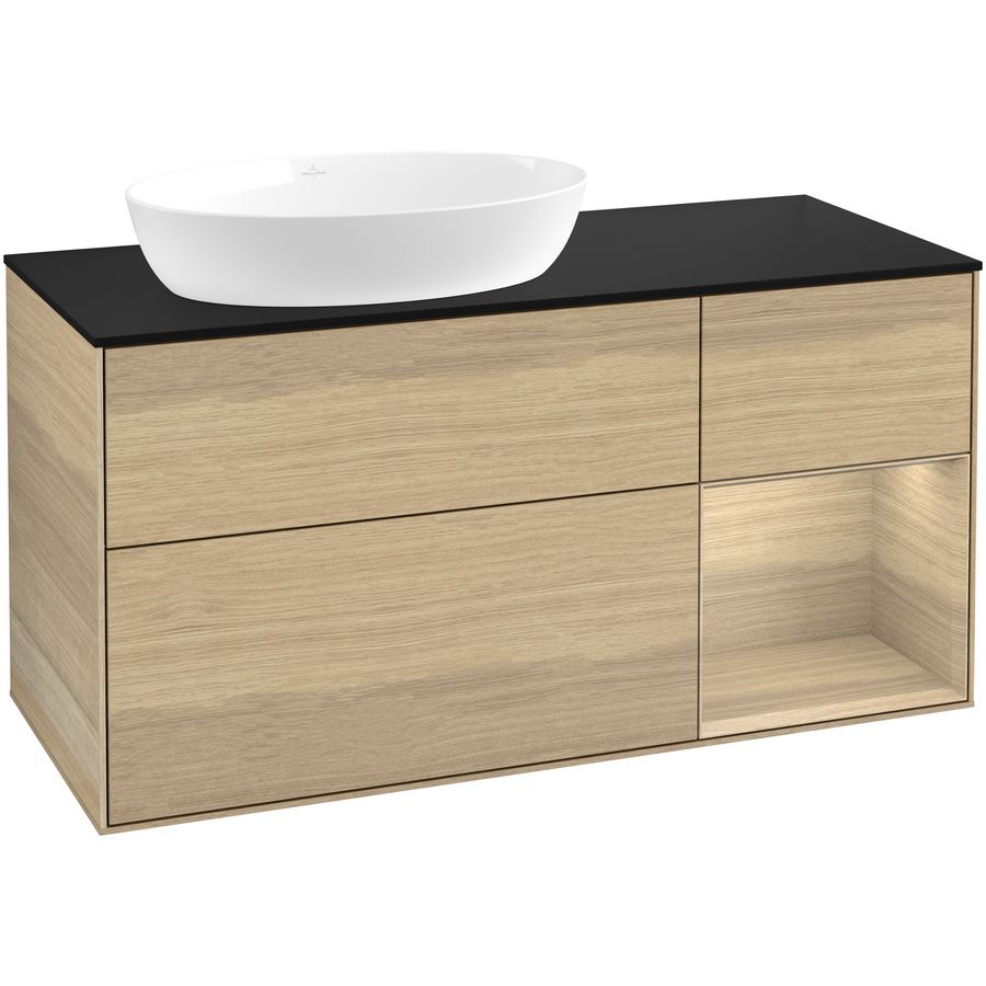 Wastafelonderkast Finion 1200x603x501mm Oak Veneer FA52PCPC