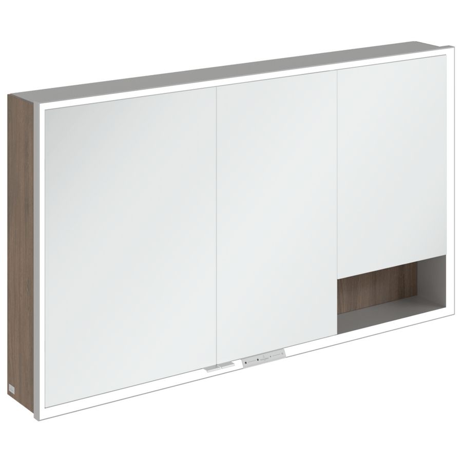 Opbouw Spiegelkast My View+ 1300x750x168mm Arizona Oak