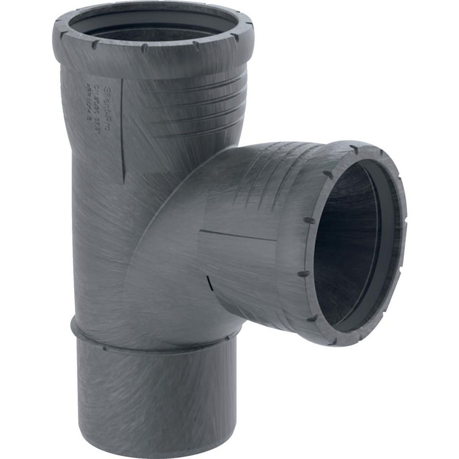 Silent-Pro PP-MX stroom T-stuk 87,5°  90mm 2x mof/spie VVE=10