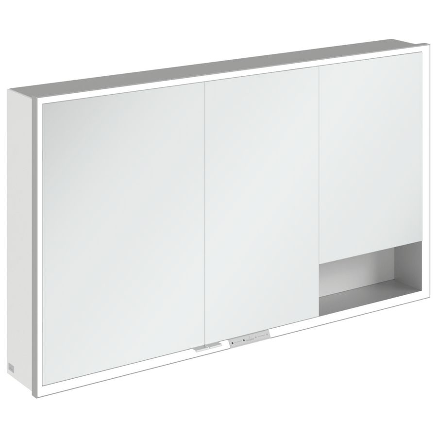 Opbouw Spiegelkast My View+ 1300x750x168mm Pure White