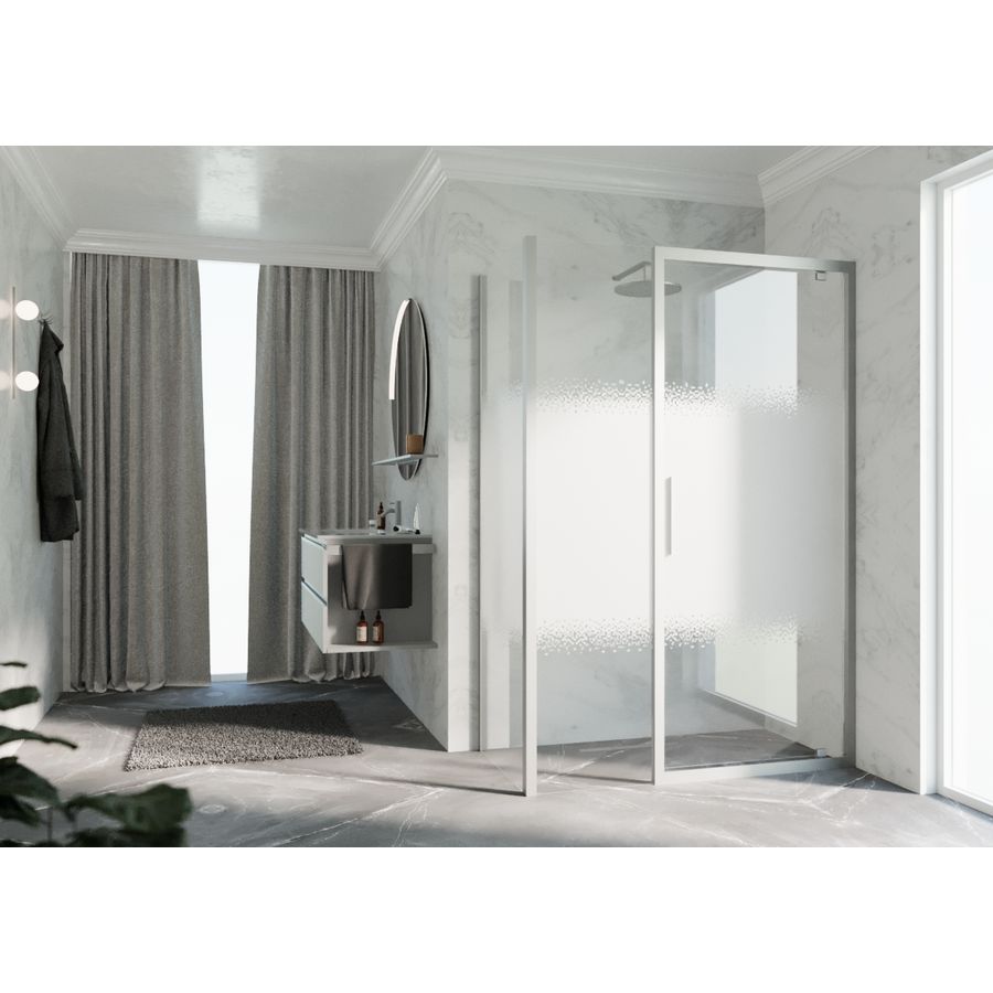 Zijwand K2F 1010-1030x2000mm matchroom rose motief