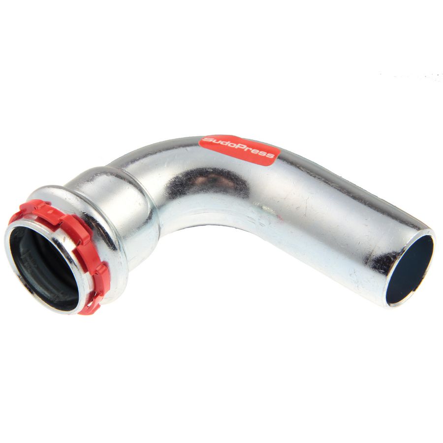 Insteekbocht 90° SudoPress staalverzinkt pers x spie 22x22mm SP8001V