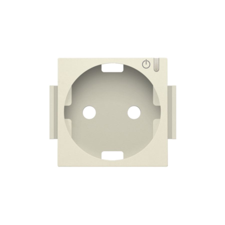 Afwerkingsset geconn. schakelbaar stopcontact+knop cream