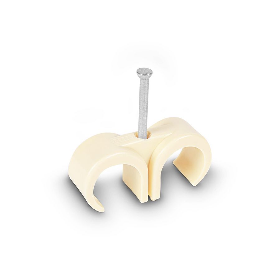 Doos a 100st. Spijkerclip duo 16/19mm creme