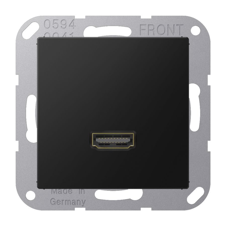 Afdekking A500 matzwart voor 1xHDMI