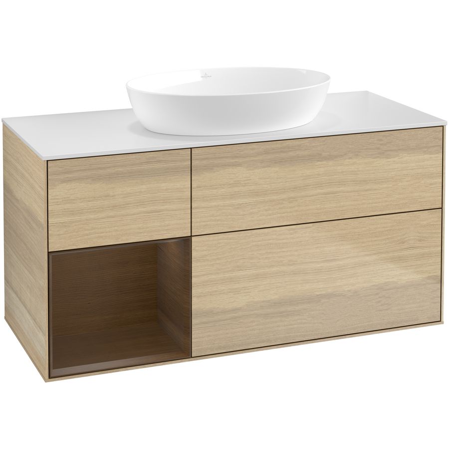 Wastafelonderkast Finion 1200x603x501mm Oak Veneer FA61GNPC