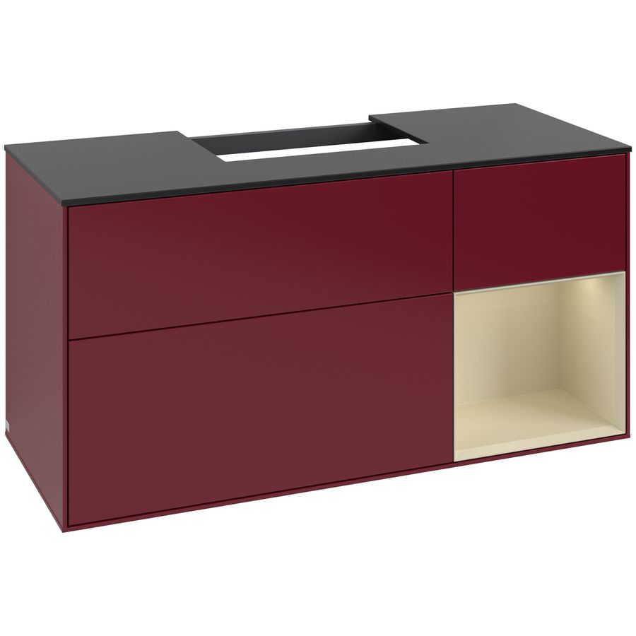 Wastafelonderkast Finion 1200x603x501mm Peony Matt Lacquer F172HJHB