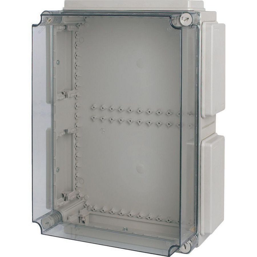 Kast Ci HxBxD=546x421x225mm deksel Ral7035 4x gladde flenzen