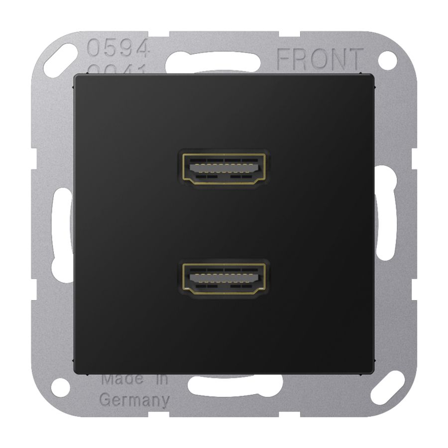 Afdekking A500 matzwart voor 2xHDMI