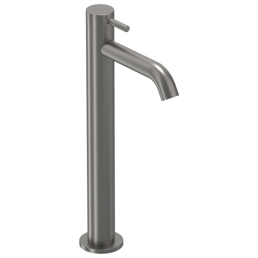 Fonteinkraan BOND staand L-size sprong 115mm highriser geborsteld metal black PVD