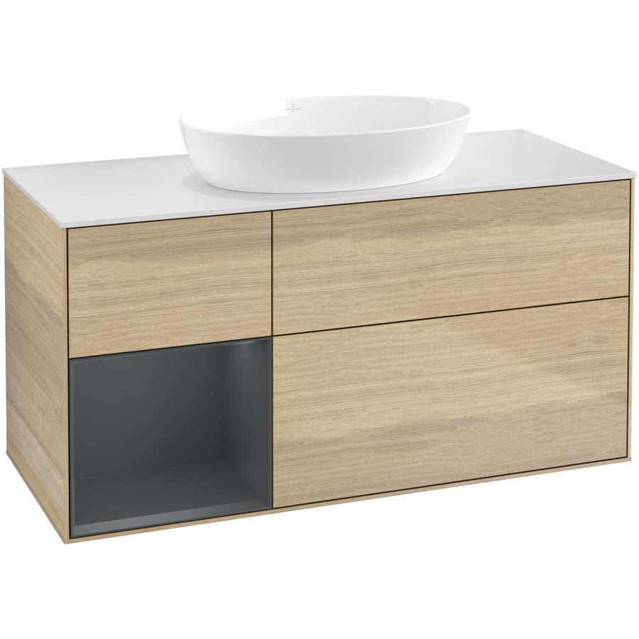 Wastafelonderkast Finion 1200x603x501mm Oak Veneer FA61HGPC