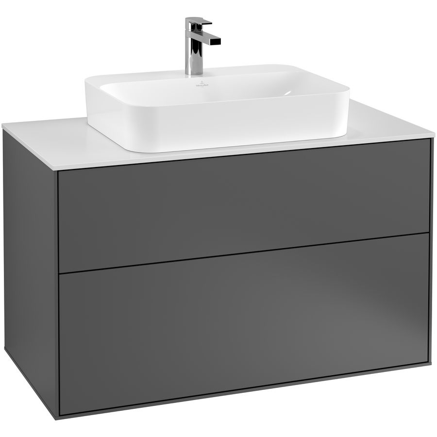 Wastafelonderkast Finion 1000x603x501mm Antr. Matt Lacquer F35100GK