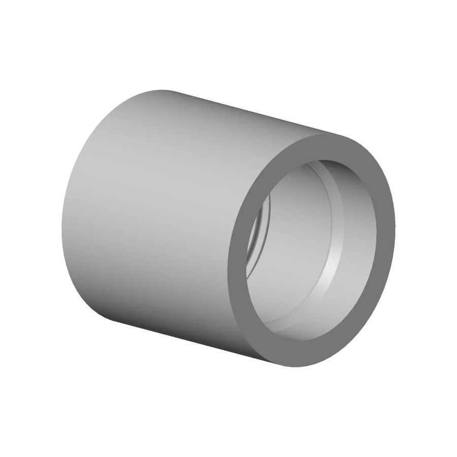 Beluchter mouw 20x20mm Dark Chrome