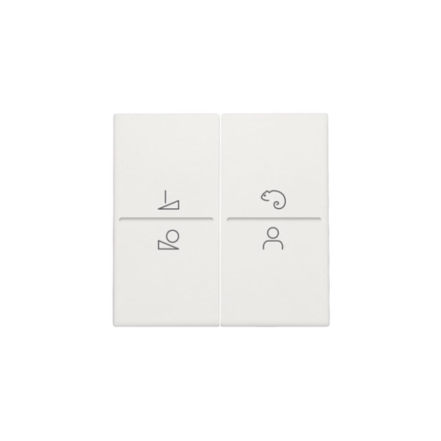 Afwerkingsset draadloze schakelaar 4 bed.knoppen white