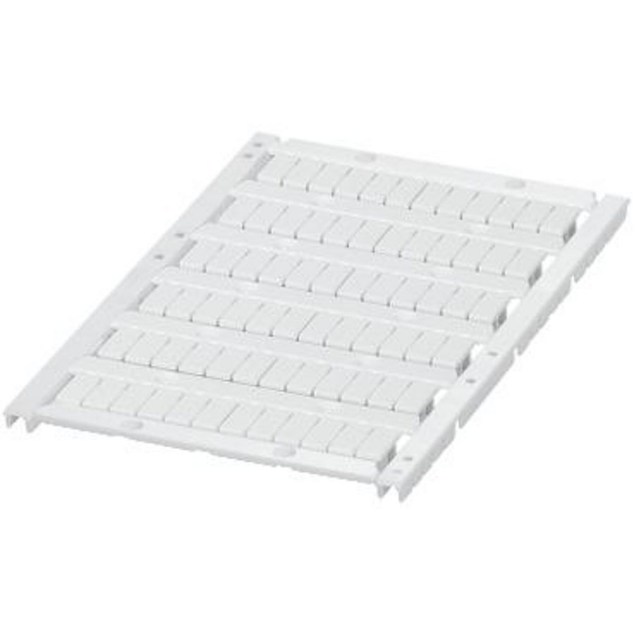 Markeerkaart met 6 strips 5mm Ongedrukt 72 tekens Wit VVE=10