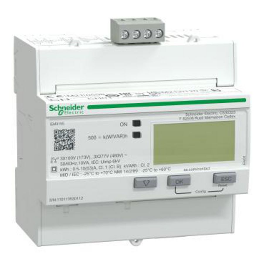 kWh-meter P/U/I-meting ModBus RTU Multitarief 3F -In iEM3155