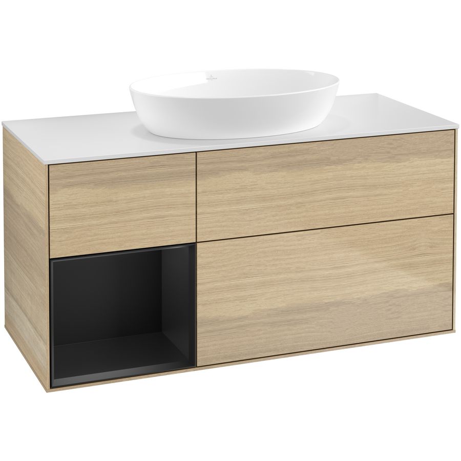 Wastafelonderkast Finion 1200x603x501mm Oak Veneer FA61PDPC