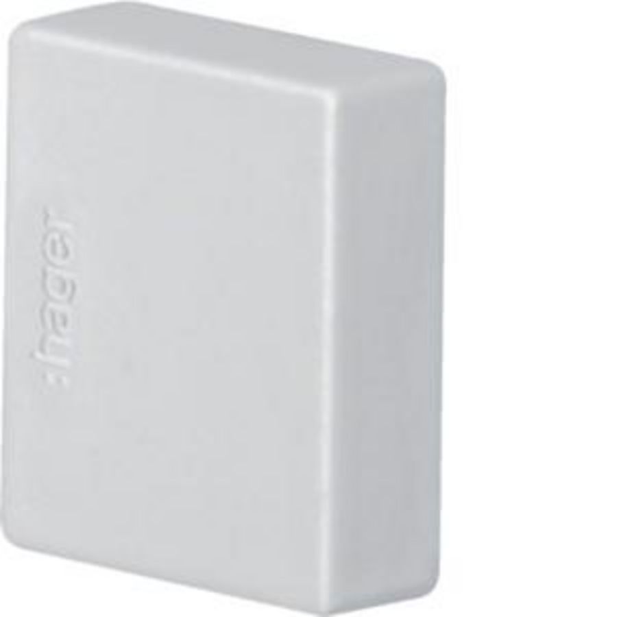 Eindplaat voor goot 20x20mm LF lichtgrijs