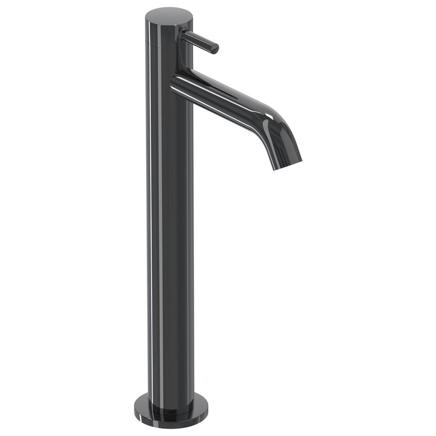 Fonteinkraan BOND staand L-size sprong 115mm highriser zwart chroom