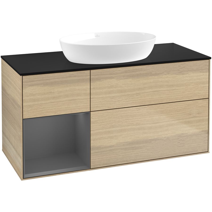 Wastafelonderkast Finion 1200x603x501mm Oak Veneer FA62GKPC