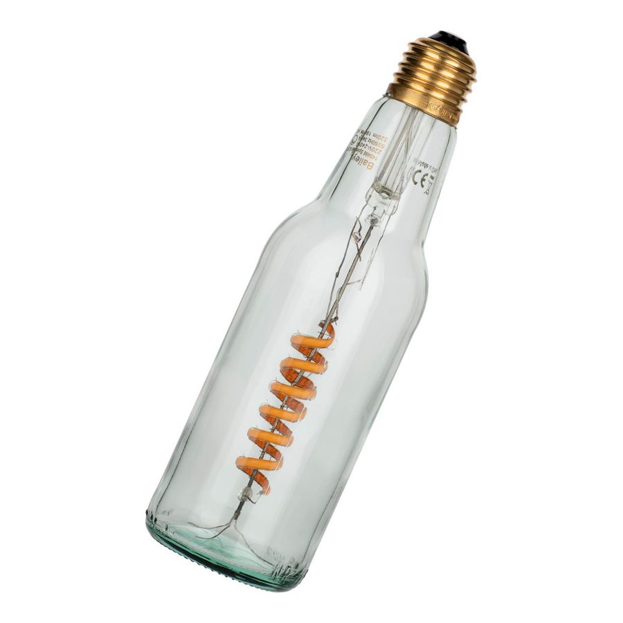 LED-lamp BottLed SPIRALED Beer E27 DIM 6.5W 1900K helder