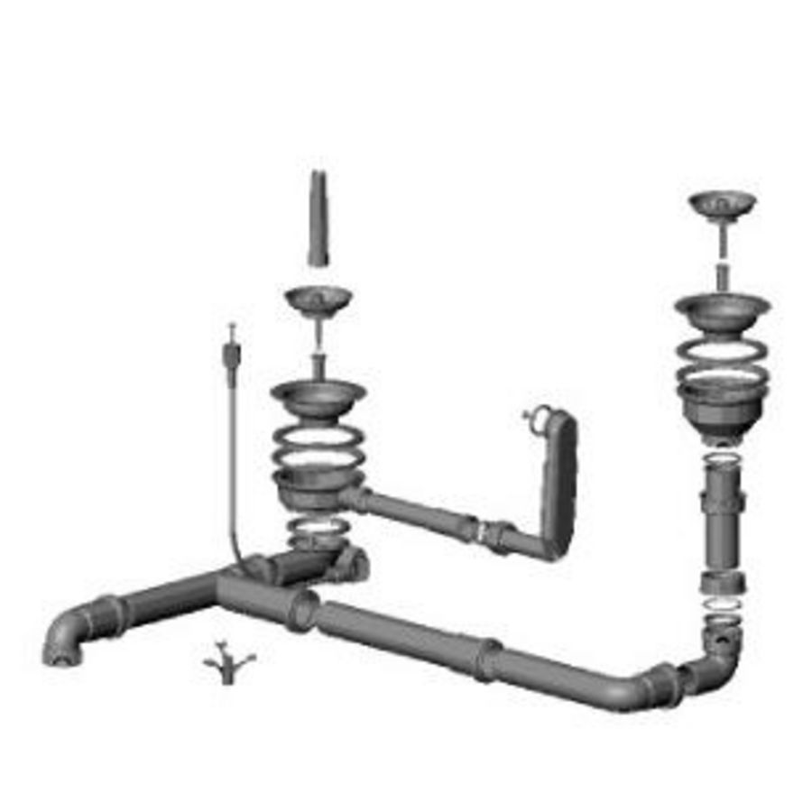 Afvoer. RVS geborsteld 04110100900-86