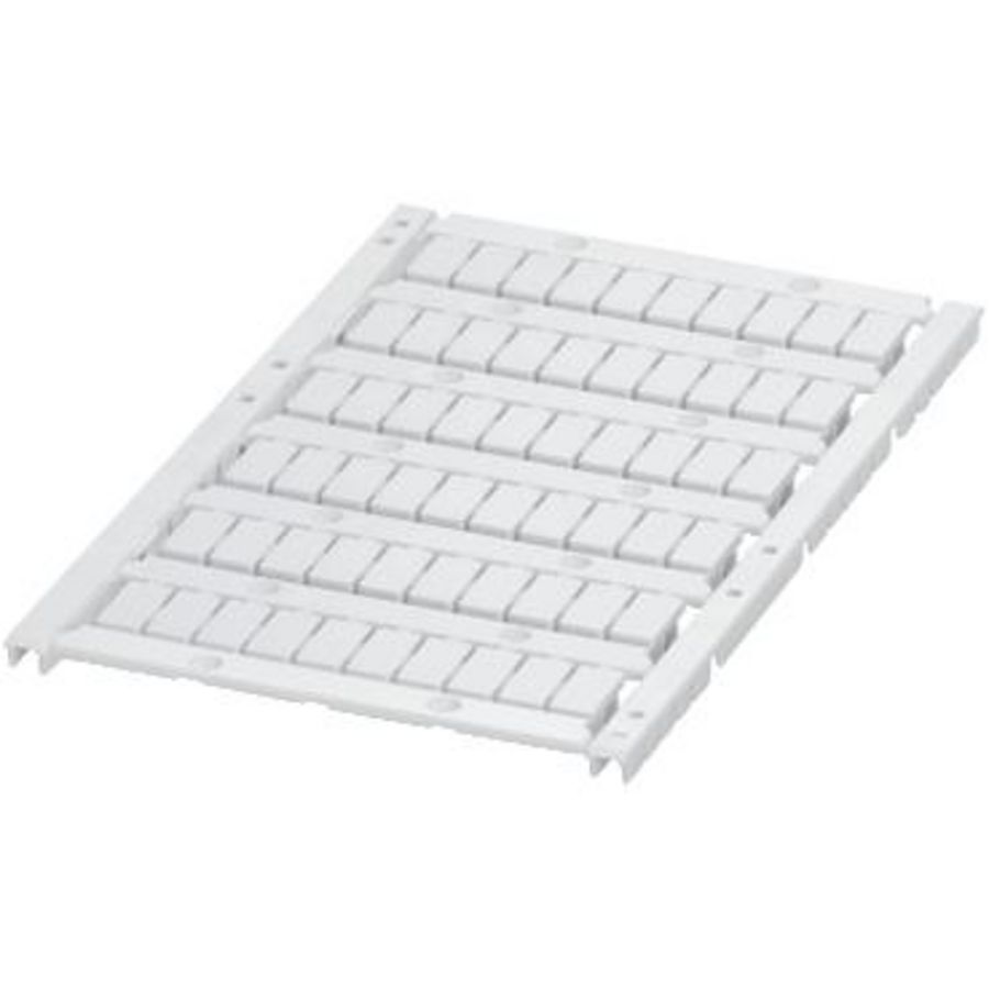 Markeerkaart 6 strips 6mm Ongedrukt 60 tekens Wit VVE=10