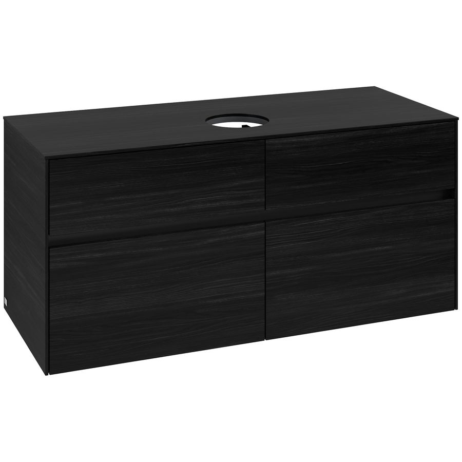 Wastafelonderkast Collaro 1200x548x500mm Black Oak C04100AB