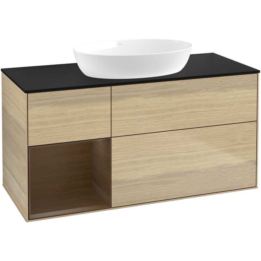 Wastafelonderkast Finion 1200x603x501mm Oak Veneer FA62GNPC