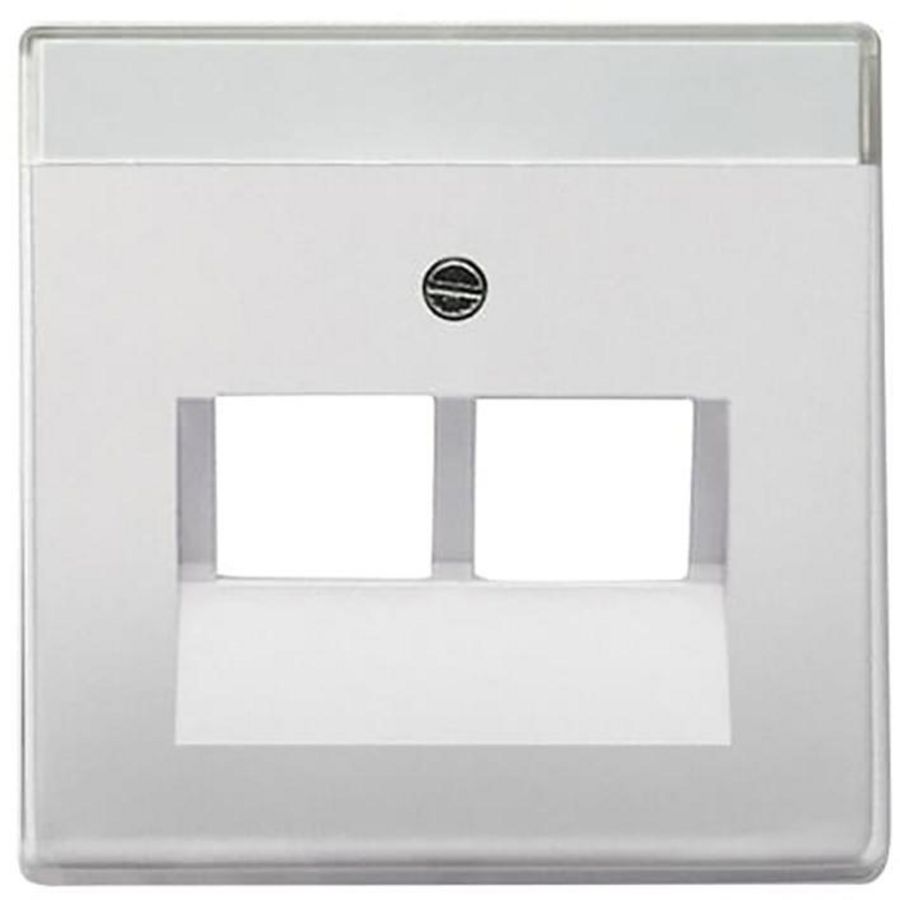 Centraalplaat afd v datadoos 2 x RJ45 pure-rvs (1803-02-866)