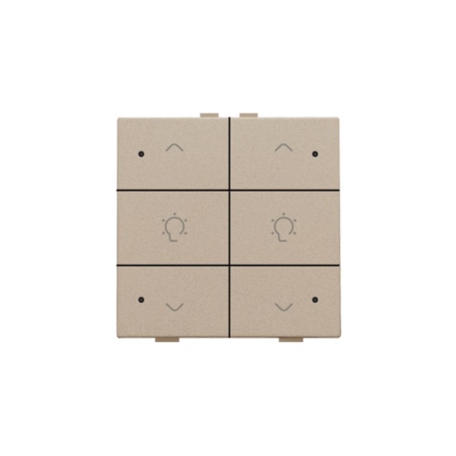 Dubbele dimbediening met led Home Control champagne