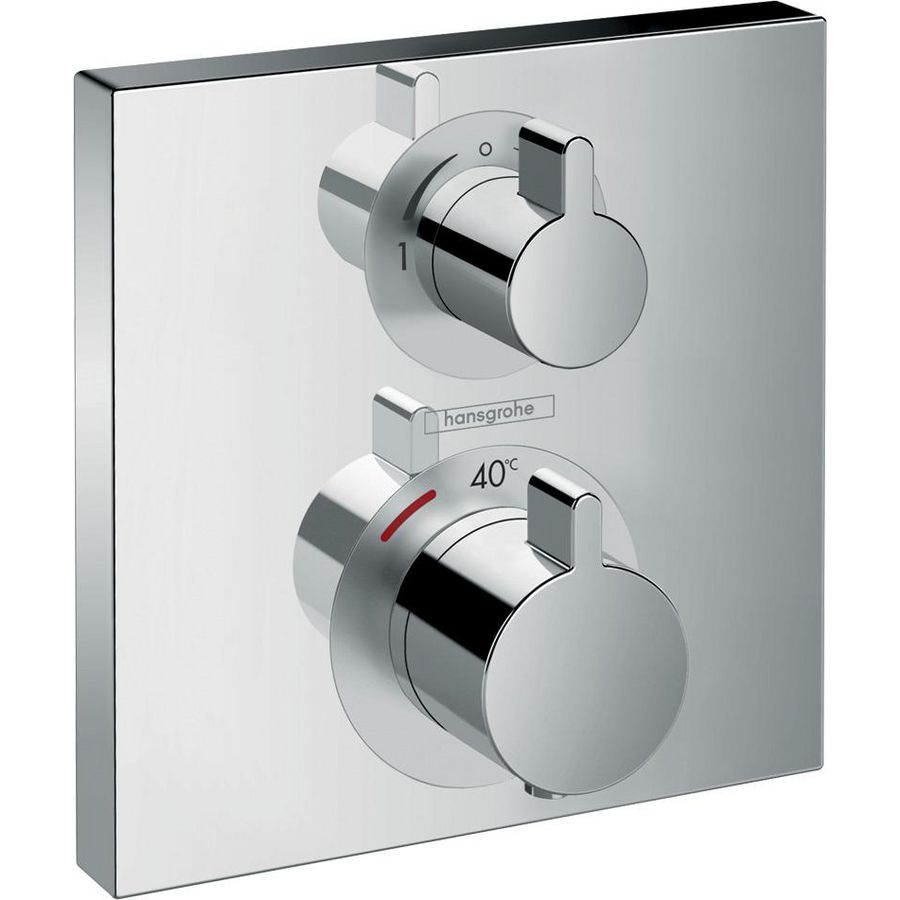 Afbouwdeel inbouwthermostaat Ecostat Square 2 functies chroom