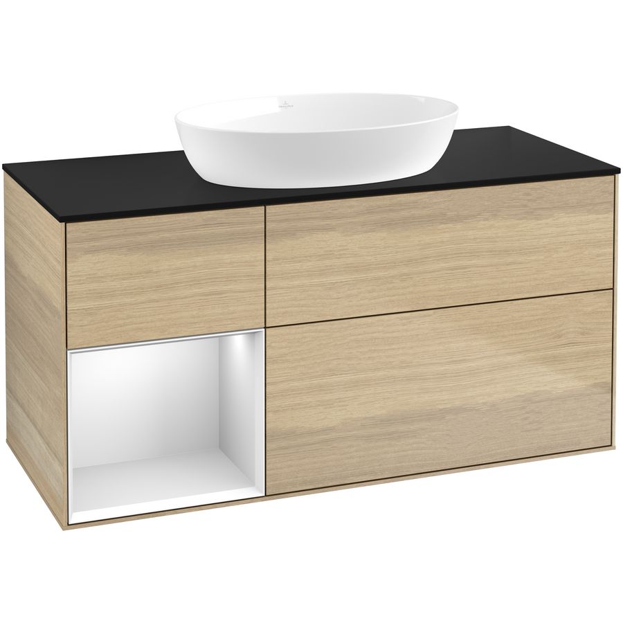 Wastafelonderkast Finion 1200x603x501mm Oak Veneer FA62MTPC