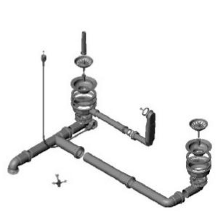 Afvoer. RVS geborsteld 04110101200-86