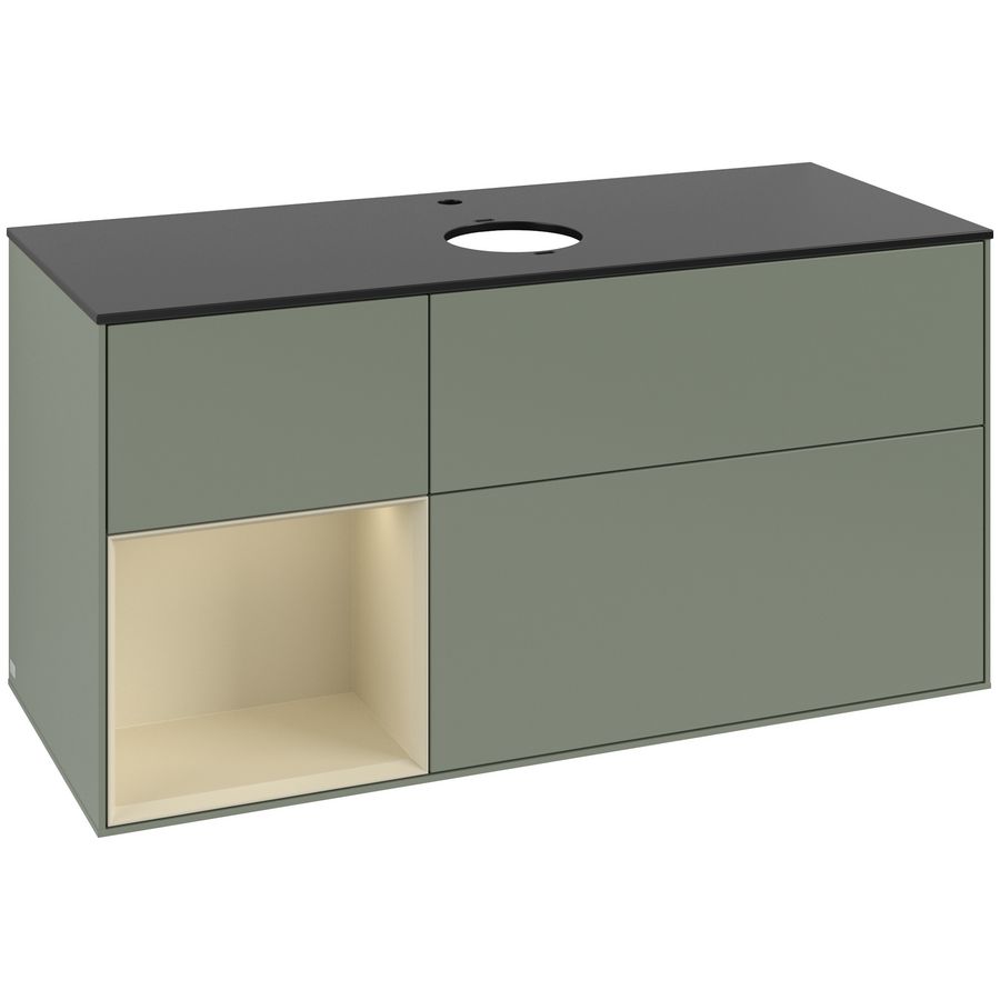 Wastafelonderkast Finion 1200x603x501mm Olive Matt Lacquer F822HJGM