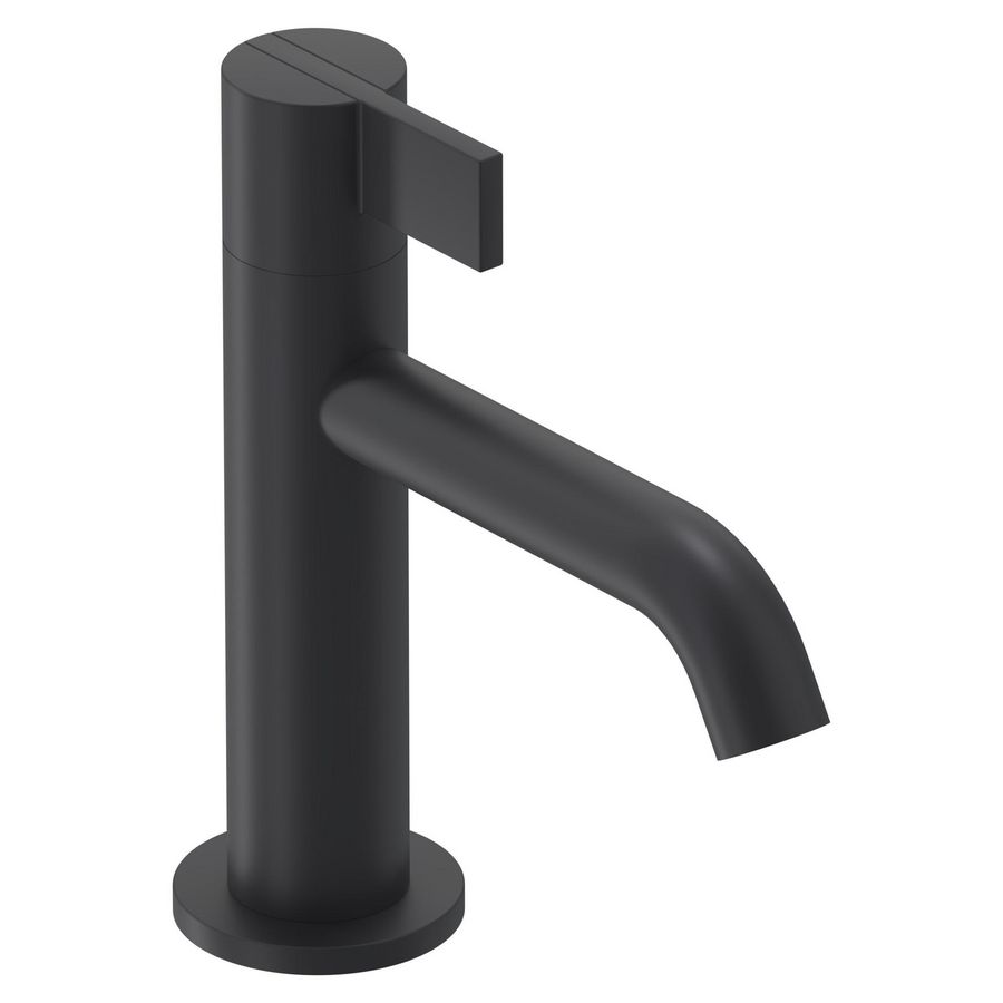 Fonteinkraan PACT staand S-size sprong 115mm mat zwart