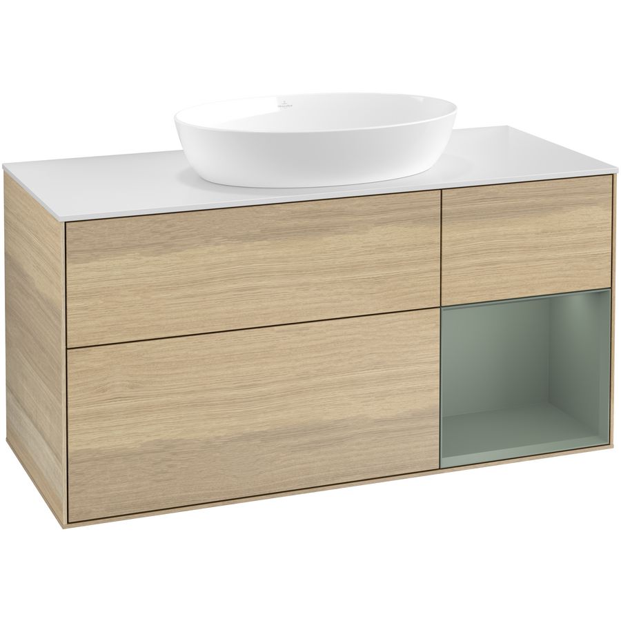 Wastafelonderkast Finion 1200x603x501mm Oak Veneer FA71GMPC