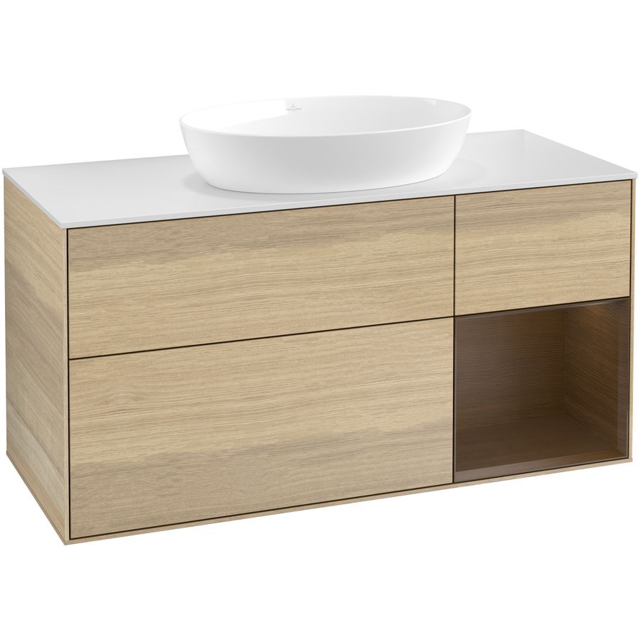 Wastafelonderkast Finion 1200x603x501mm Oak Veneer FA71GNPC