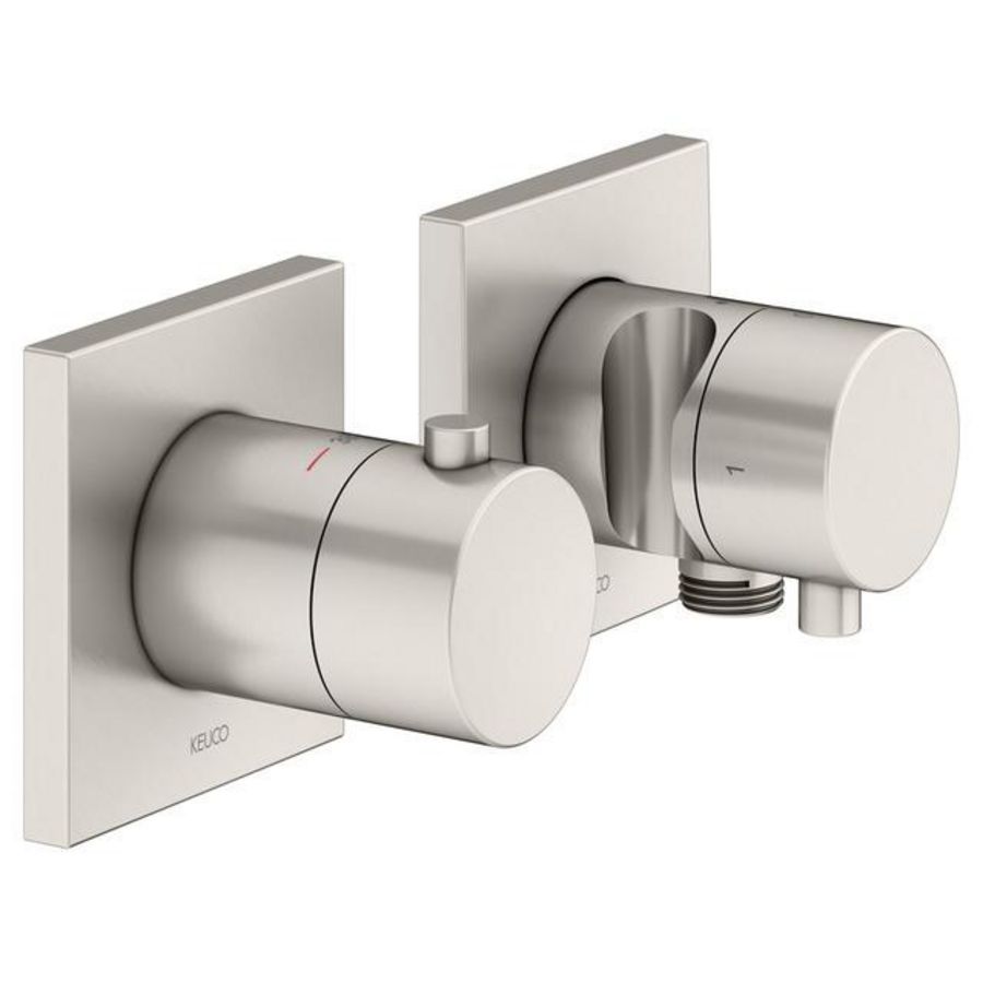 Thermostaatkraan Set UP 2 weg slanaansl./ doucheh. nikkel geborsteld